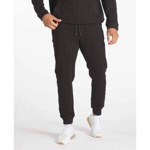 UNRL Men's High Street Jogger Pants Sweatpants Black Fleece Medium